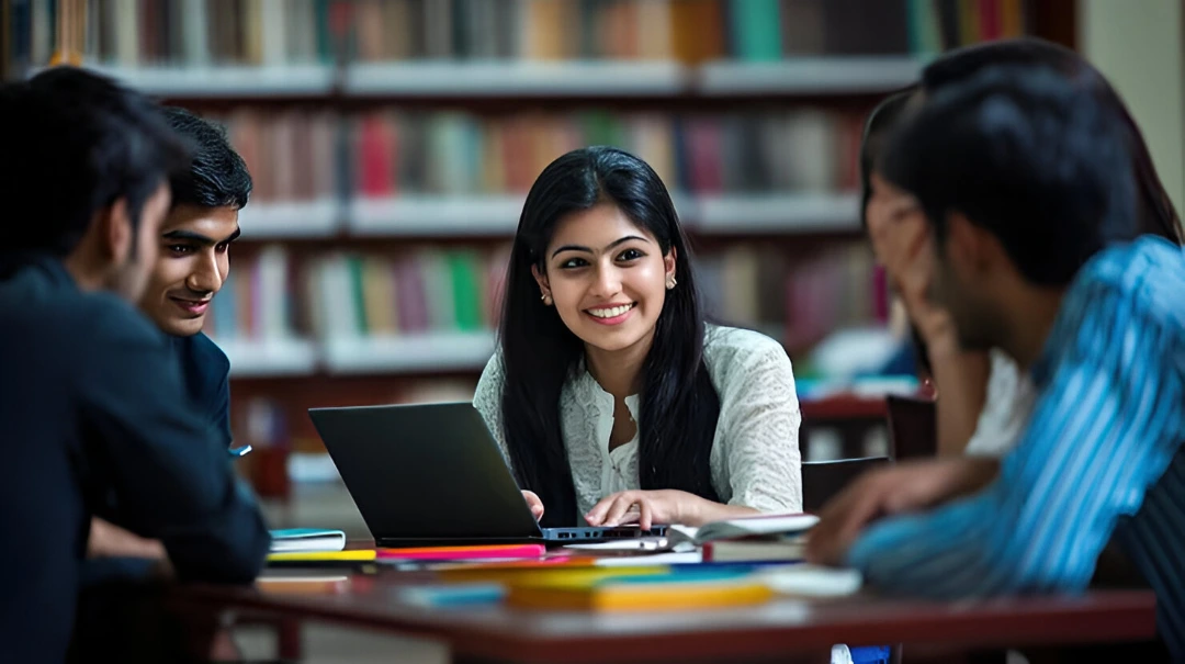 Students celebrating admission success with CBT